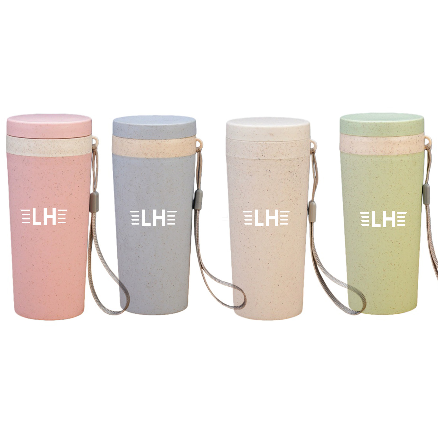 Eco-Friendly Wheat Straw Loop-Seal Travel Cup 4