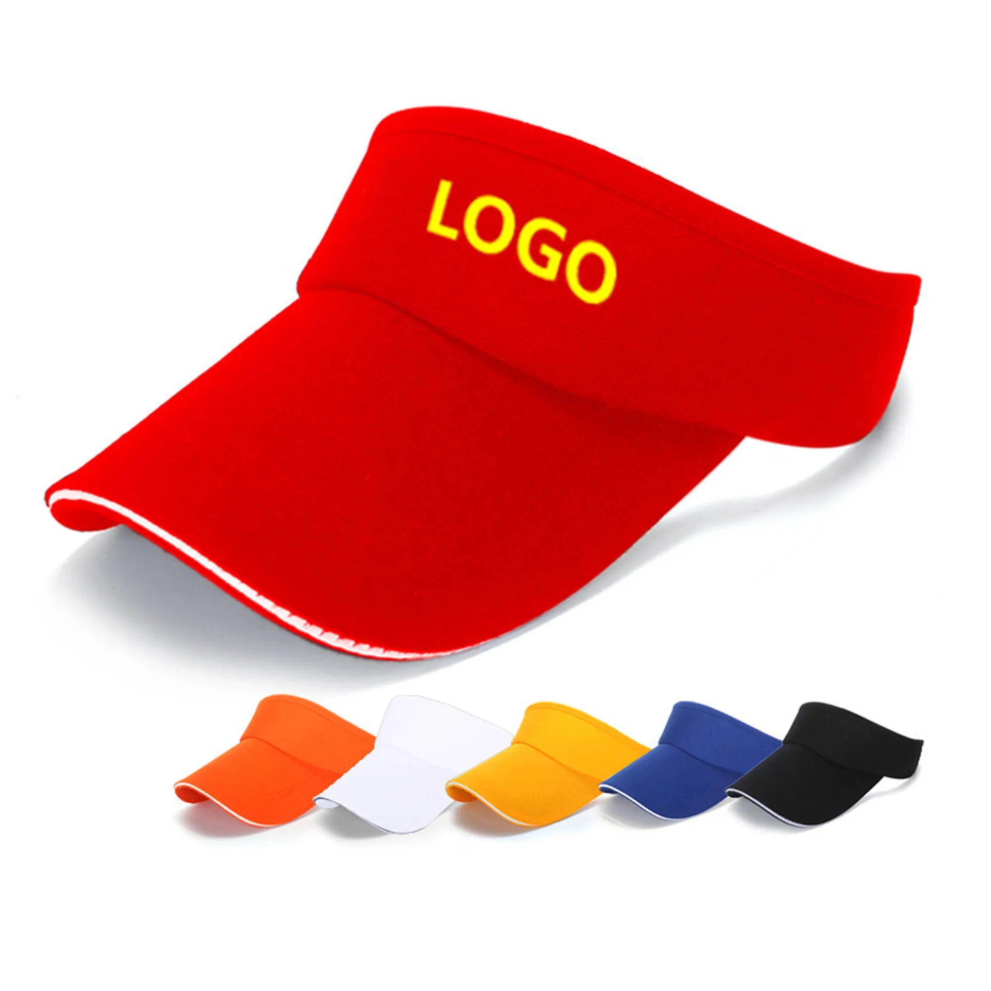 MOQ 50pcs Sun Visor Sports Adjustable Hat Empty Top 3