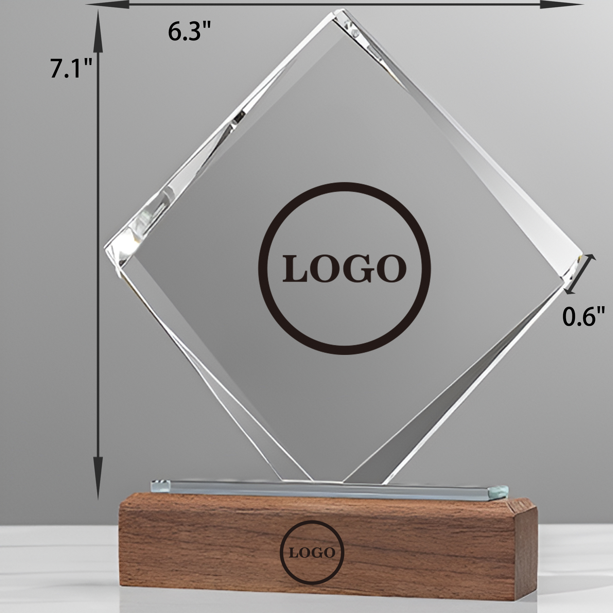 MOQ 3 PCS Gorgeous Crystal Memorial Trophy 2