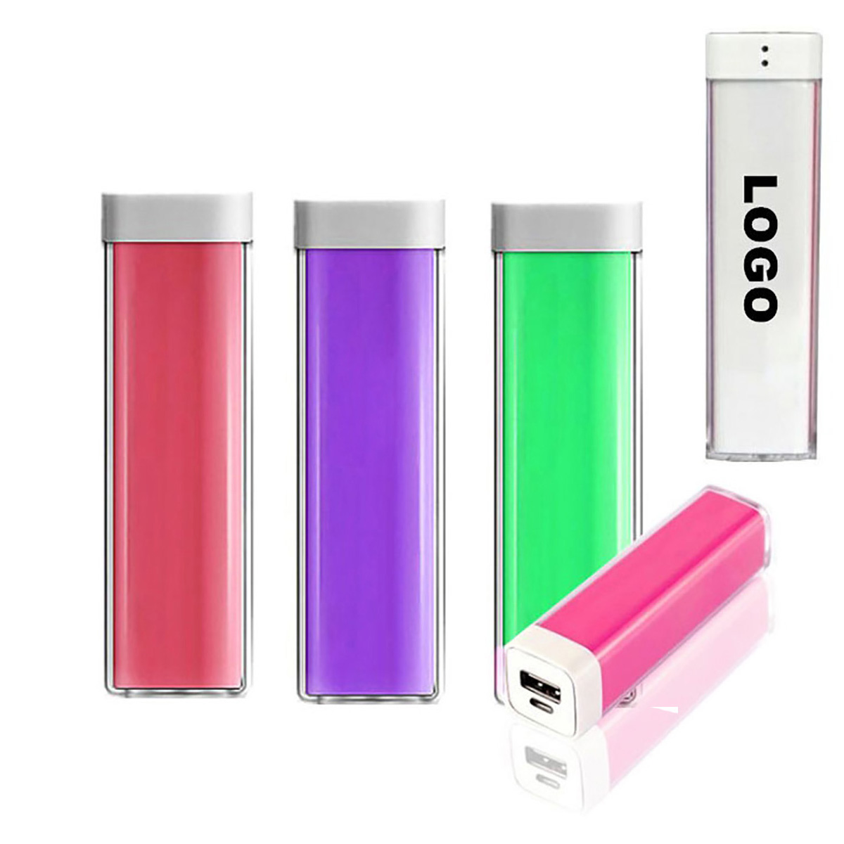 Clear 2200 mAh Lipstick Power Bank 1