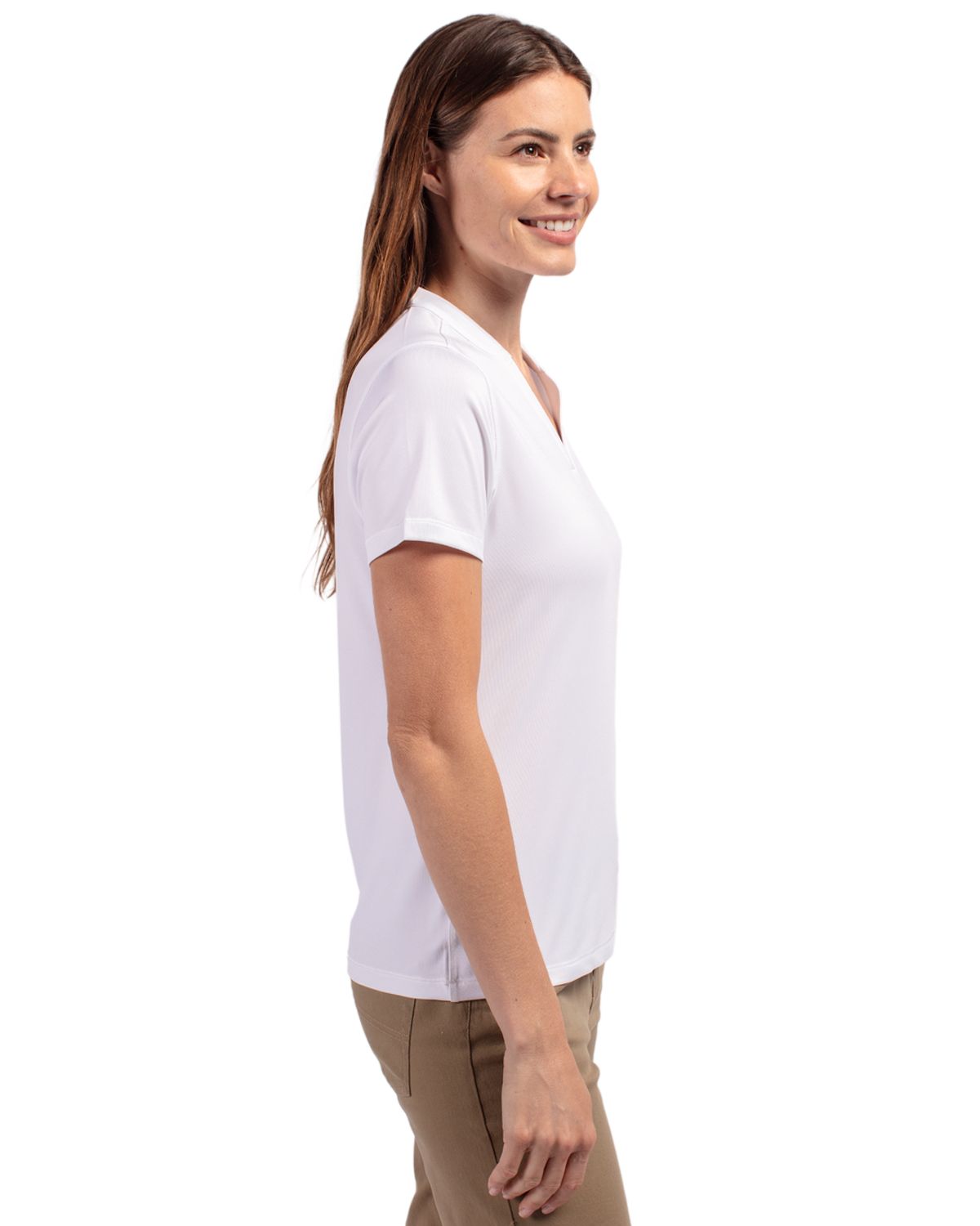 Cutter & Buck Forge Recycled Four-Way Stretch Heathered Womens Blade Top 32
