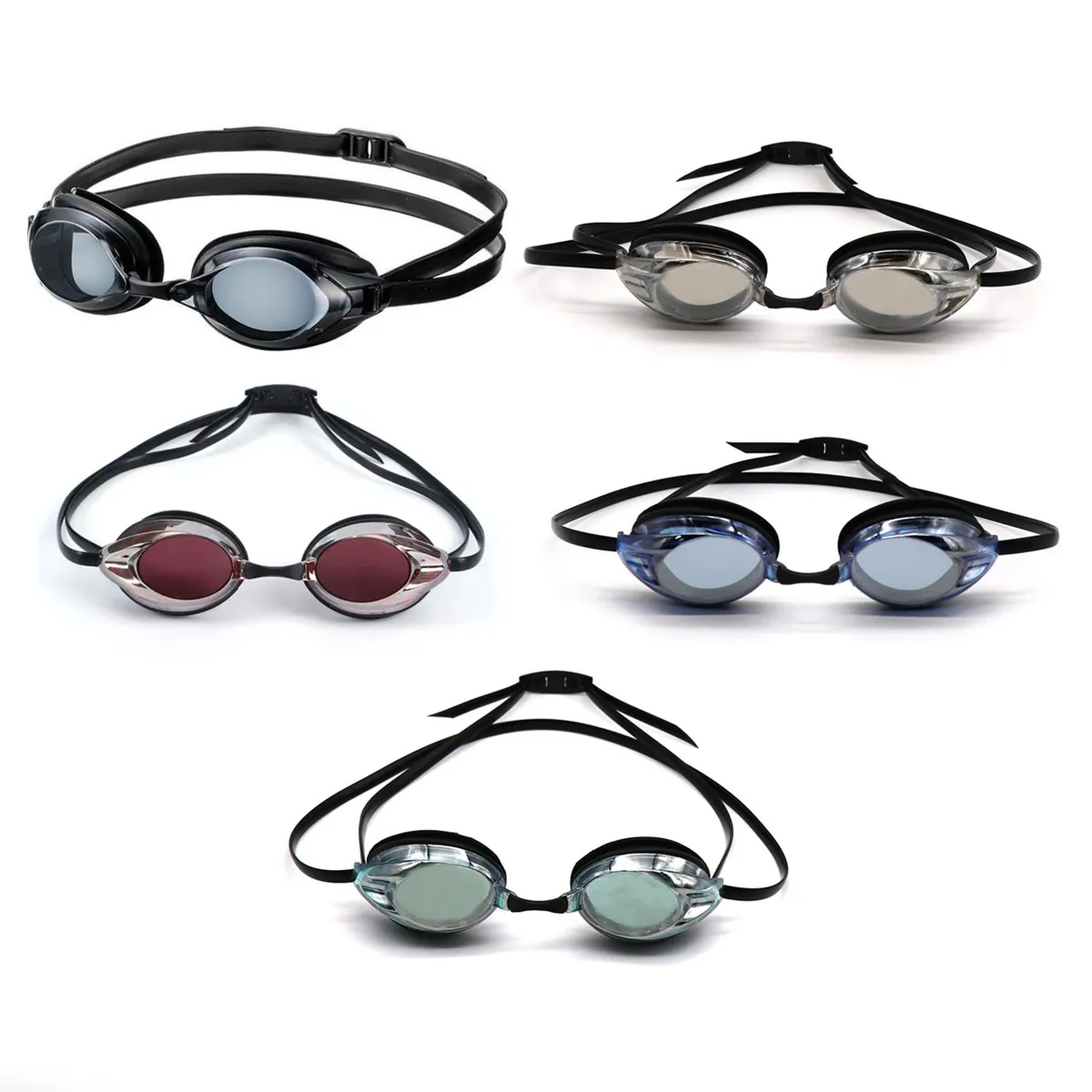 Anti-Fog Electroplated Swim Goggles with Adjustable Strap 6