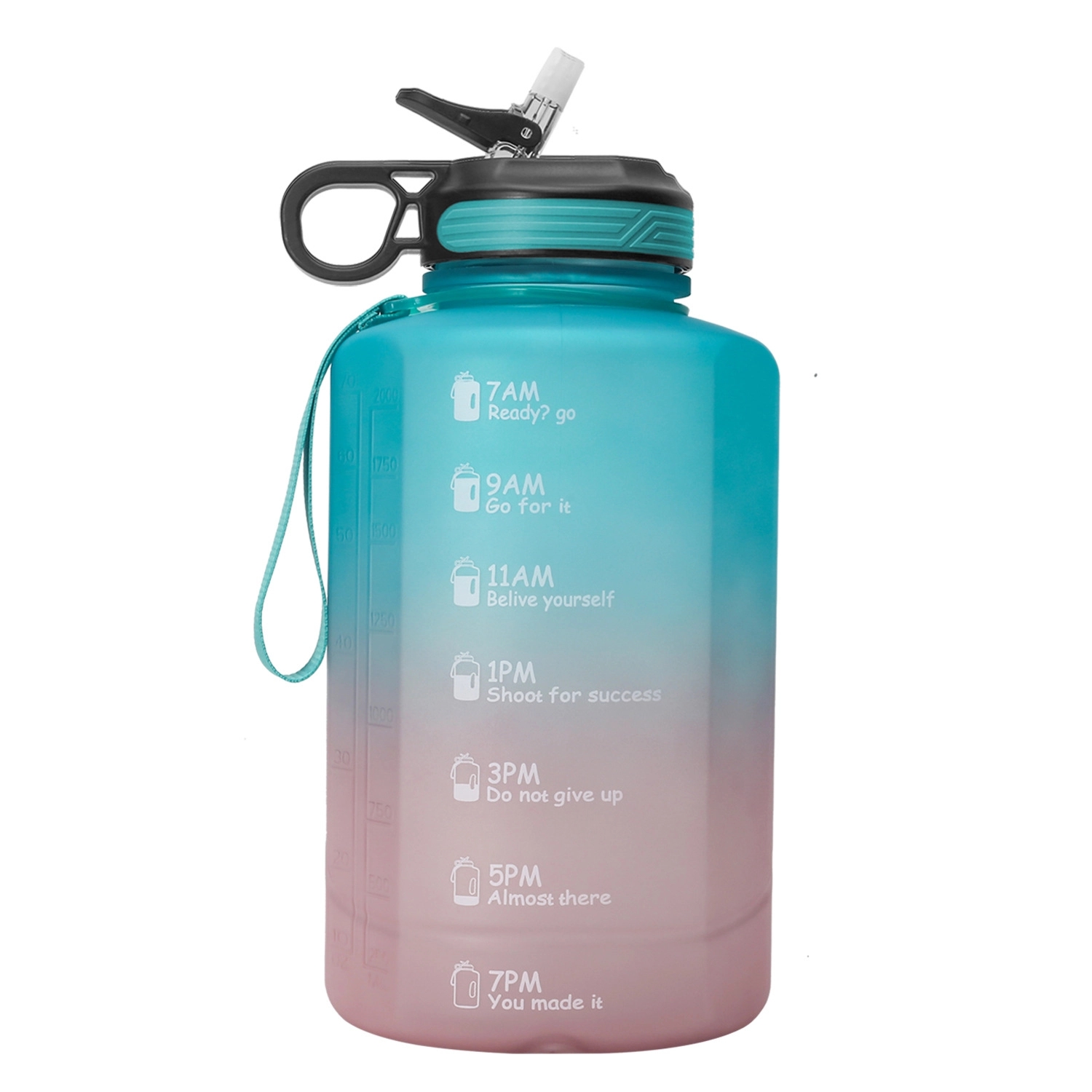 Custom 75 oz Water Bottle With Time Marker 5