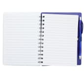 5" x 7" Recycled Dual Pocket Spiral Notebook w Pen 150