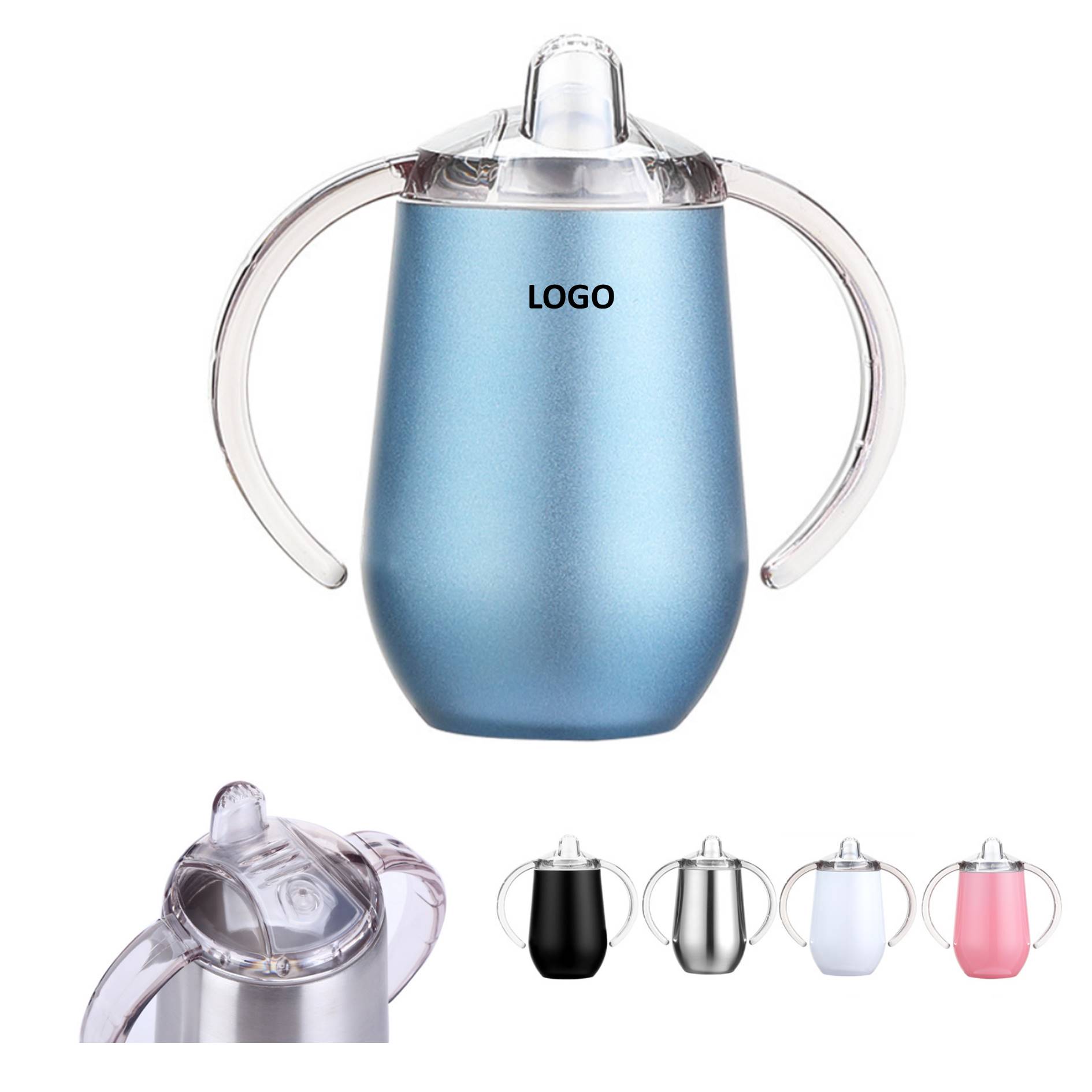 Creative 10 Oz. Portable Binaural Tumbler w/Straw 2