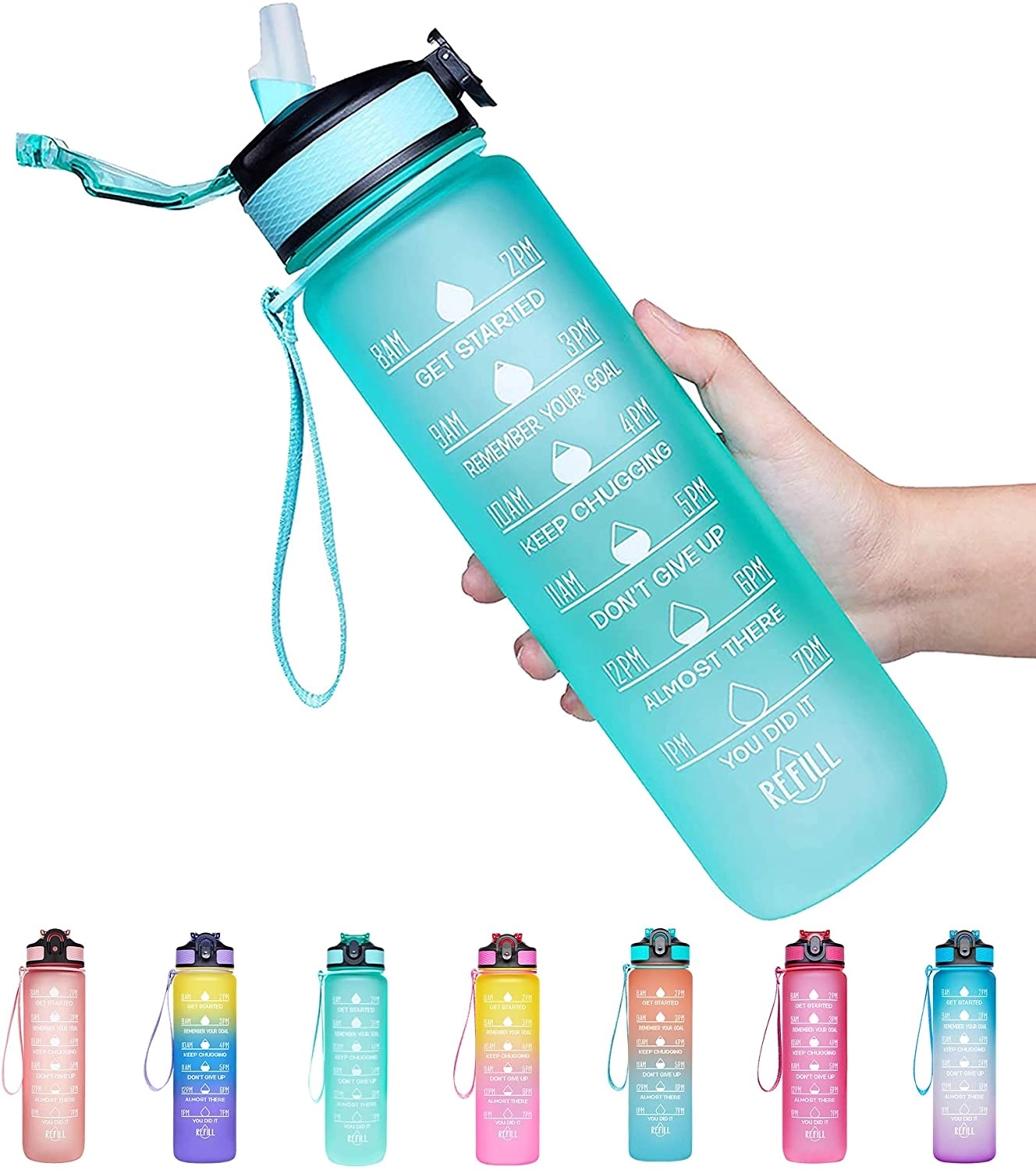 Marked water bottles 1