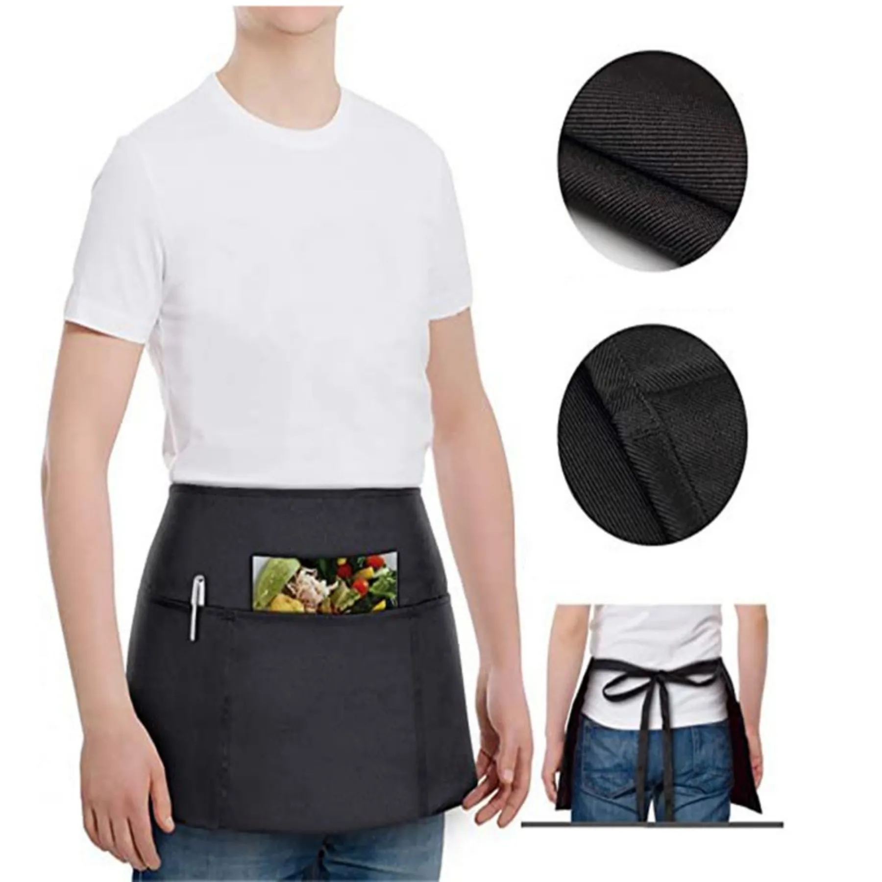 Three Pockets Chef Half Apron 24