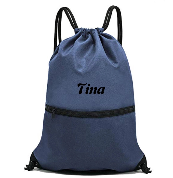 Sports Solid Color Drawstring Backpack 4