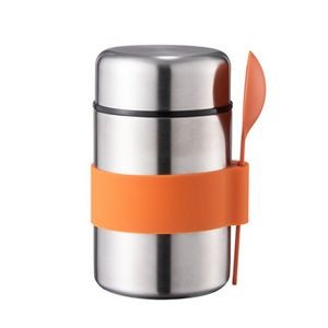 400ml Double Wall Insulation Stainless Steel Food Mug With Spoon 7