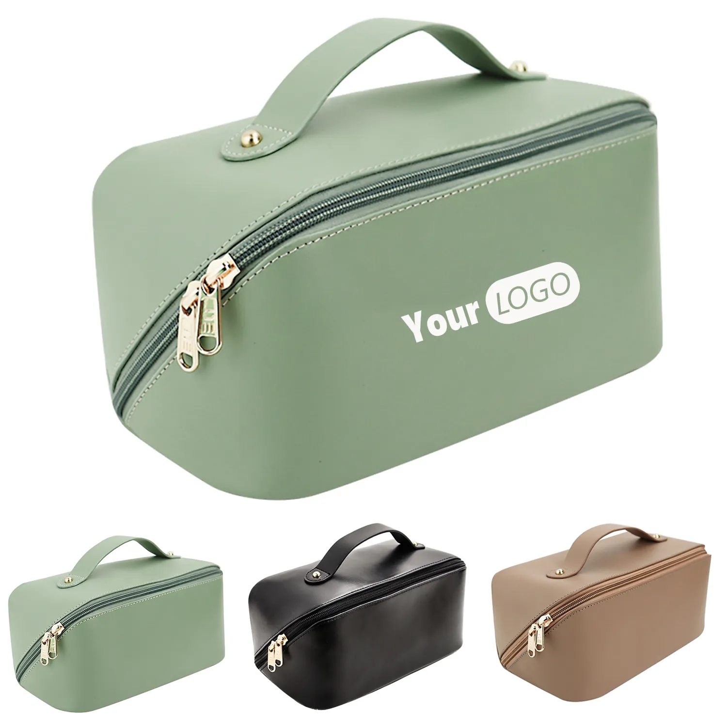 Capacity Travel Leather Makeup Bag 12