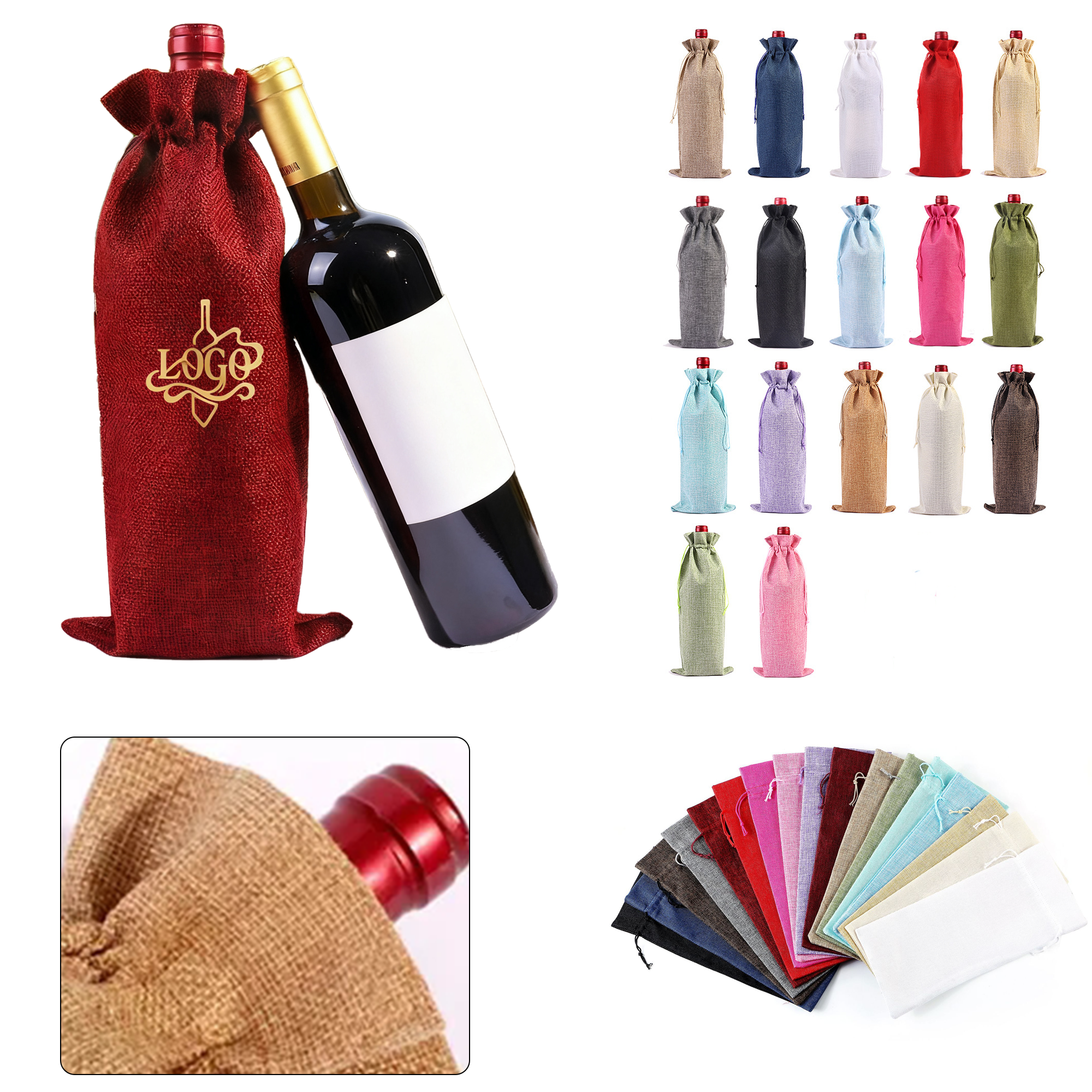 MOQ30 Exquisite Colorful Wine Gift Bags 5