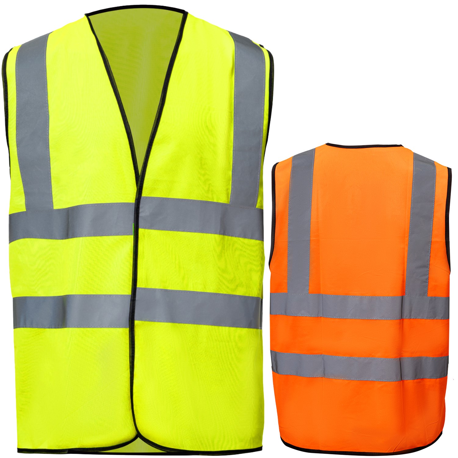 3.8oz. Knitted Class 2 Double Band Reflective Tape Safety Loop & Hook Vest 3