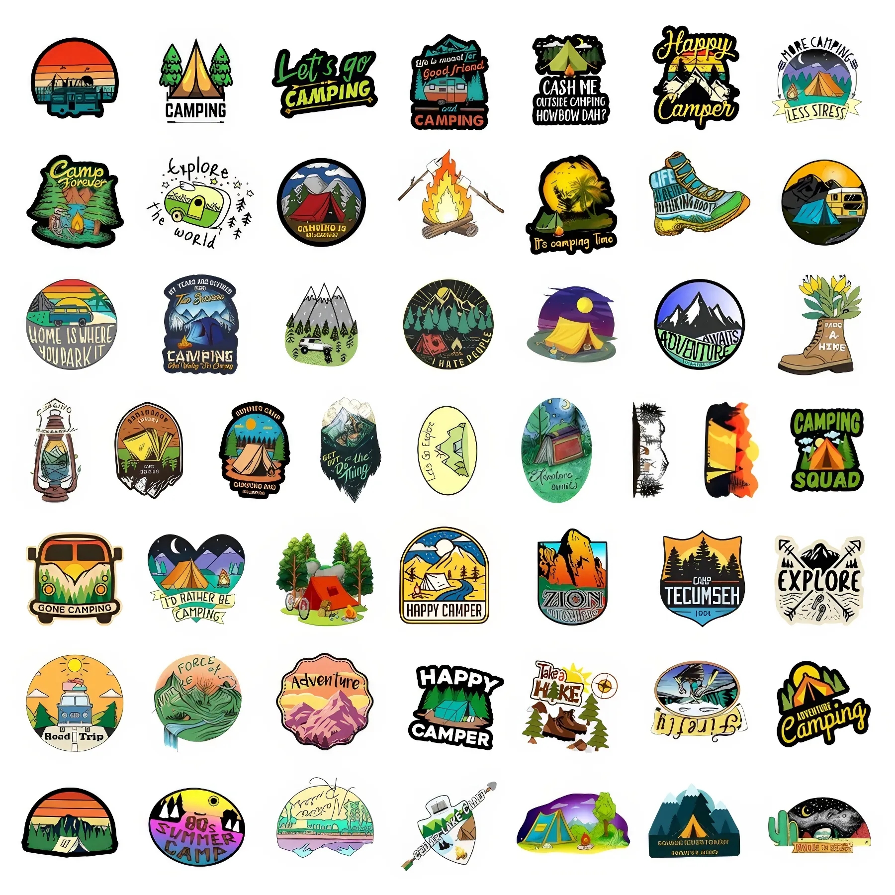Waterproof Outdoor Camping Graffiti Sticker 2