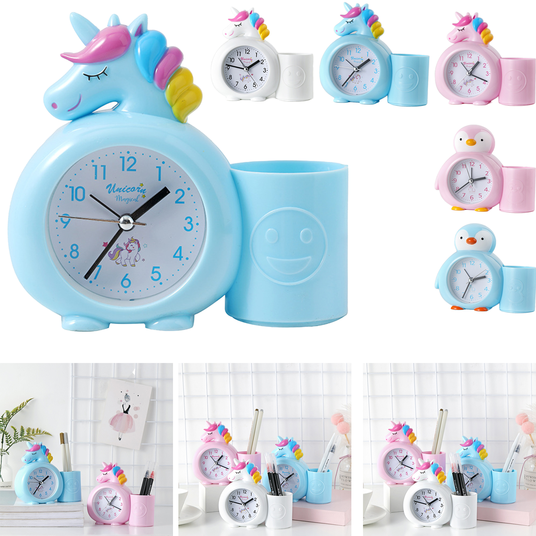 Unicorn Alarm Clock & Pen Stand 2