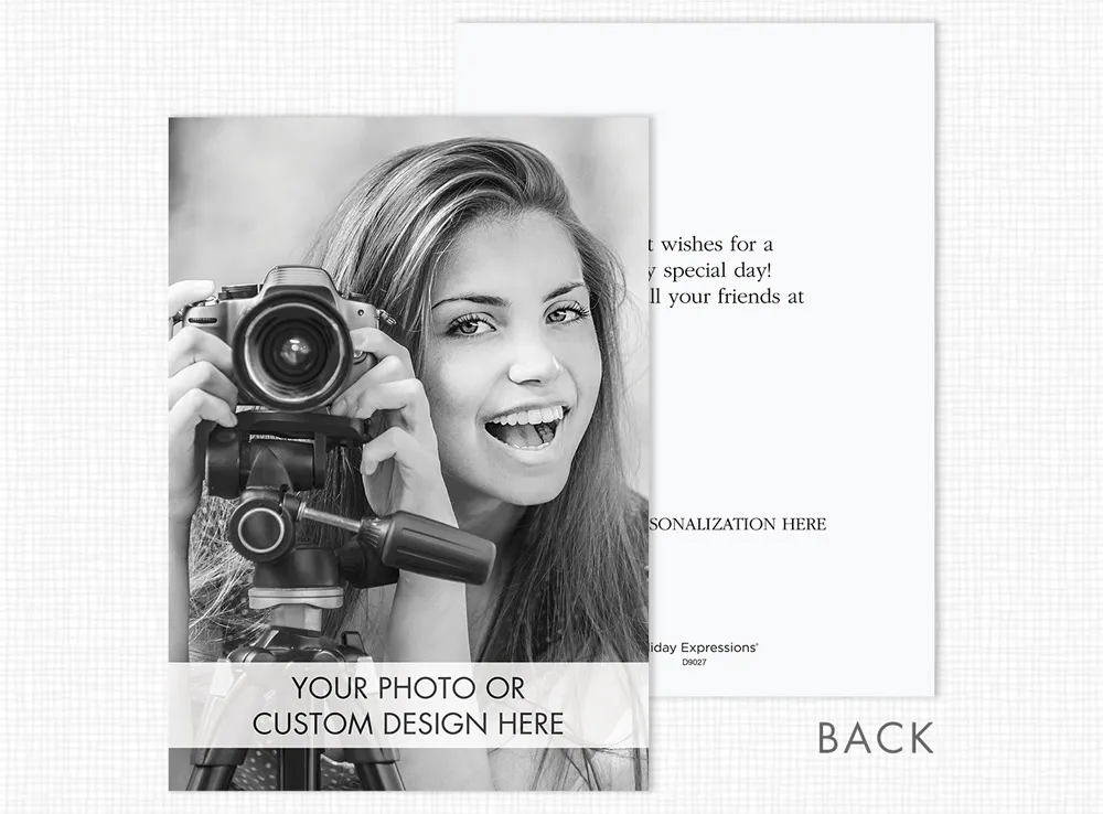 Custom Greeting Card (Vertical, Deluxe Size, Flat) 1