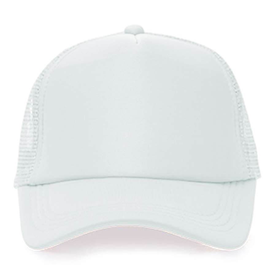 Stock 2-Tone Polyester 5 Panel Mesh Back Cap, Double Row 21