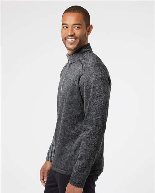 Brushed Terry Heathered Quarter-Zip Pullover A284