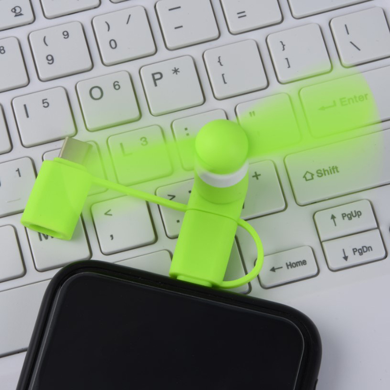 3 in 1 Mini Portable Micro USB/Type C/Lightning Port Phone Fan 7
