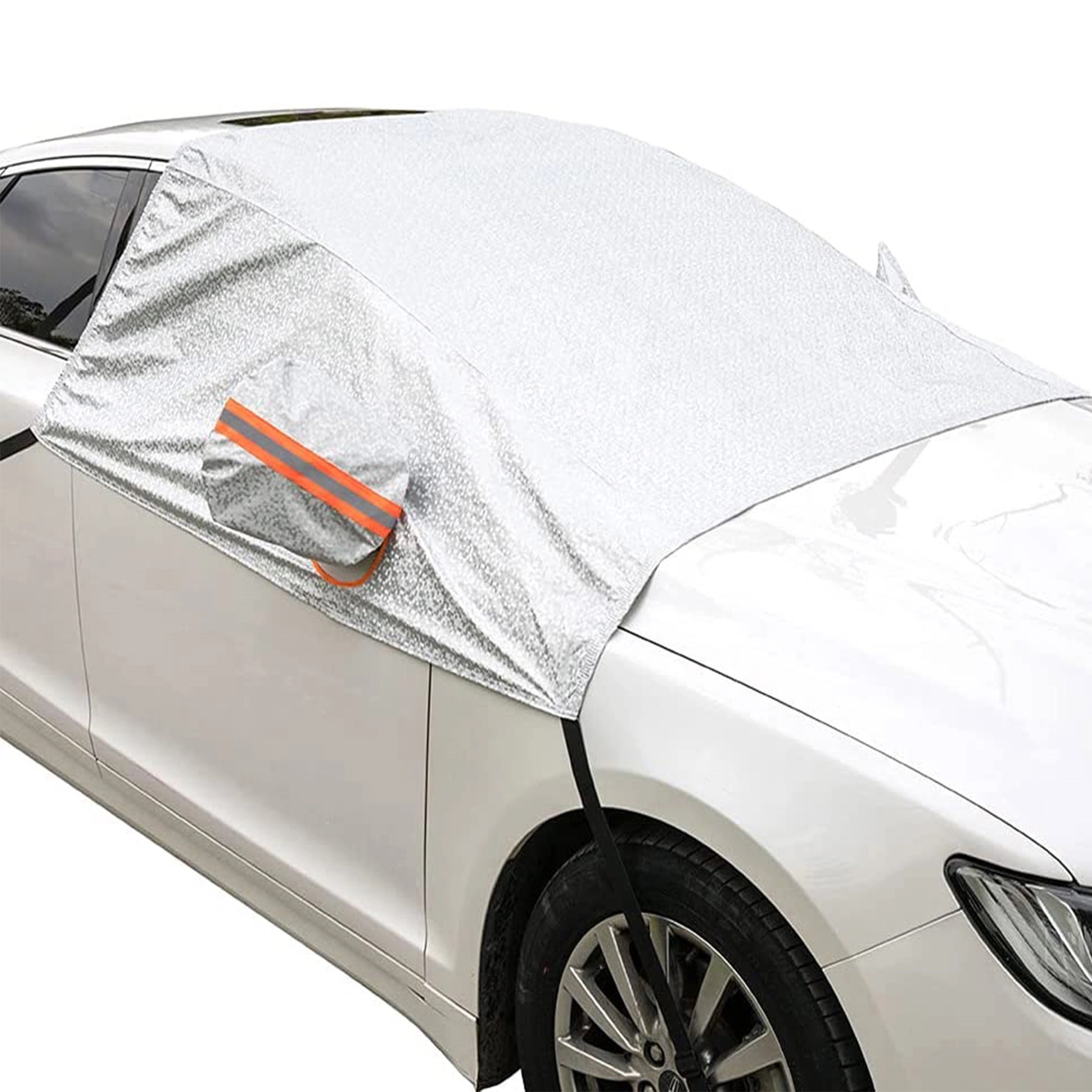Windshield snow cover with Night reflective strip 7