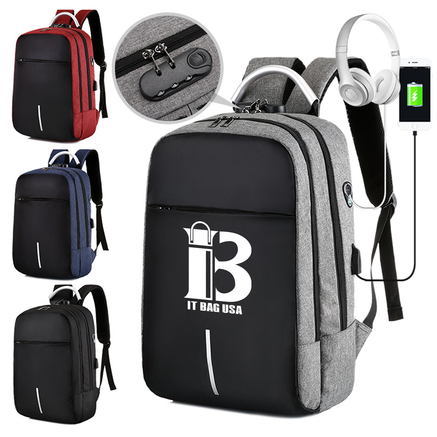 Durable Laptop Backpack With Usb Charging Port 1