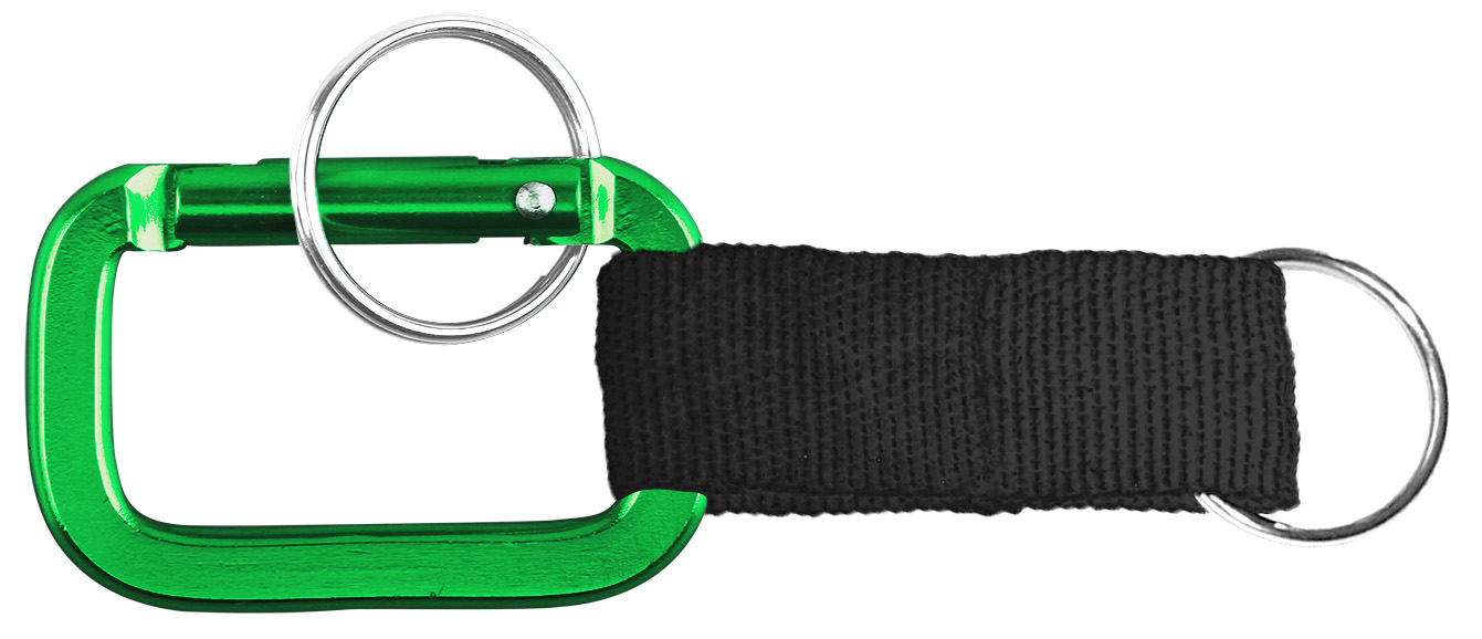 Square Shaped Carabiner with Strap and Key Ring 1