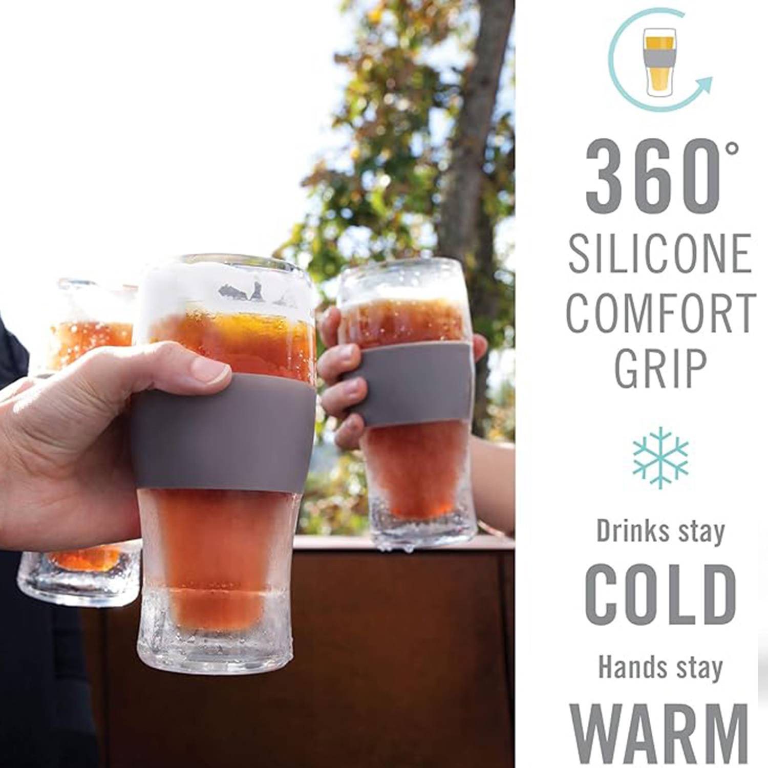 16 oz Silicone Ring Double Walled Insulated Glass 5