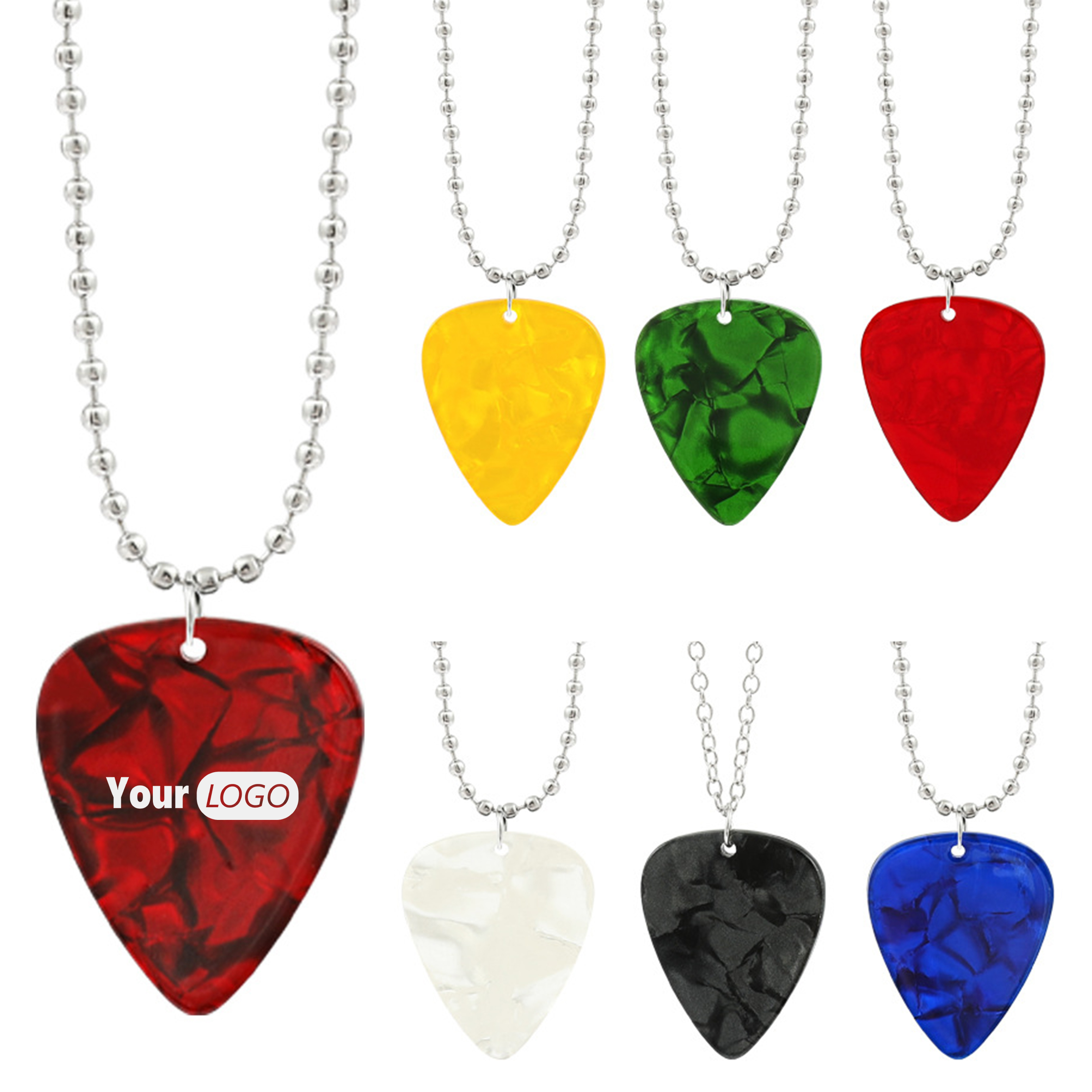 Plastic Personalized Guitar Pick Necklace 2