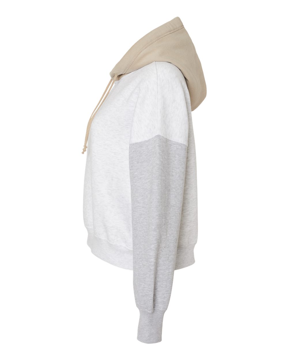 Women's Sueded Fleece Colorblocked Crop Hooded Sweatshirt - W23716 28