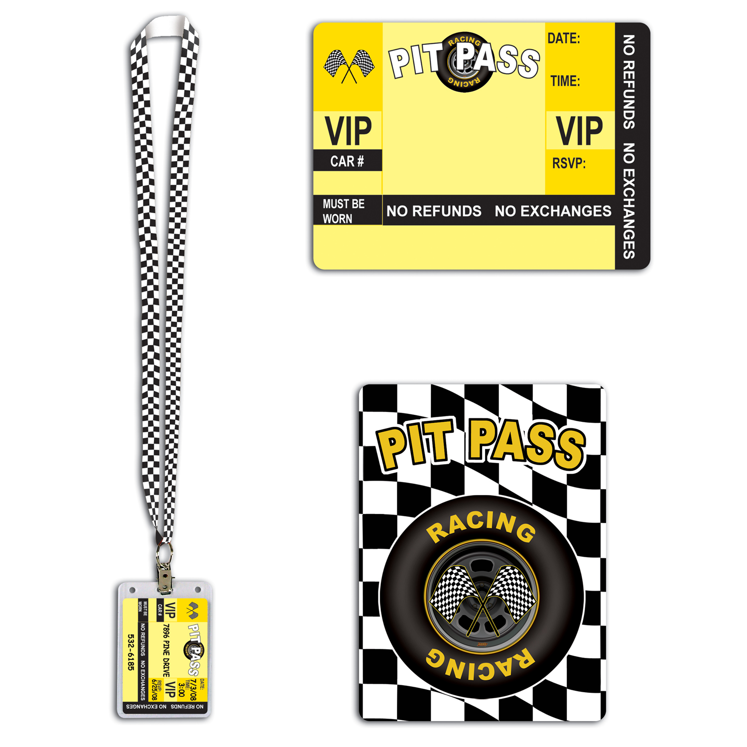 Racing Pit Pass Lanyard