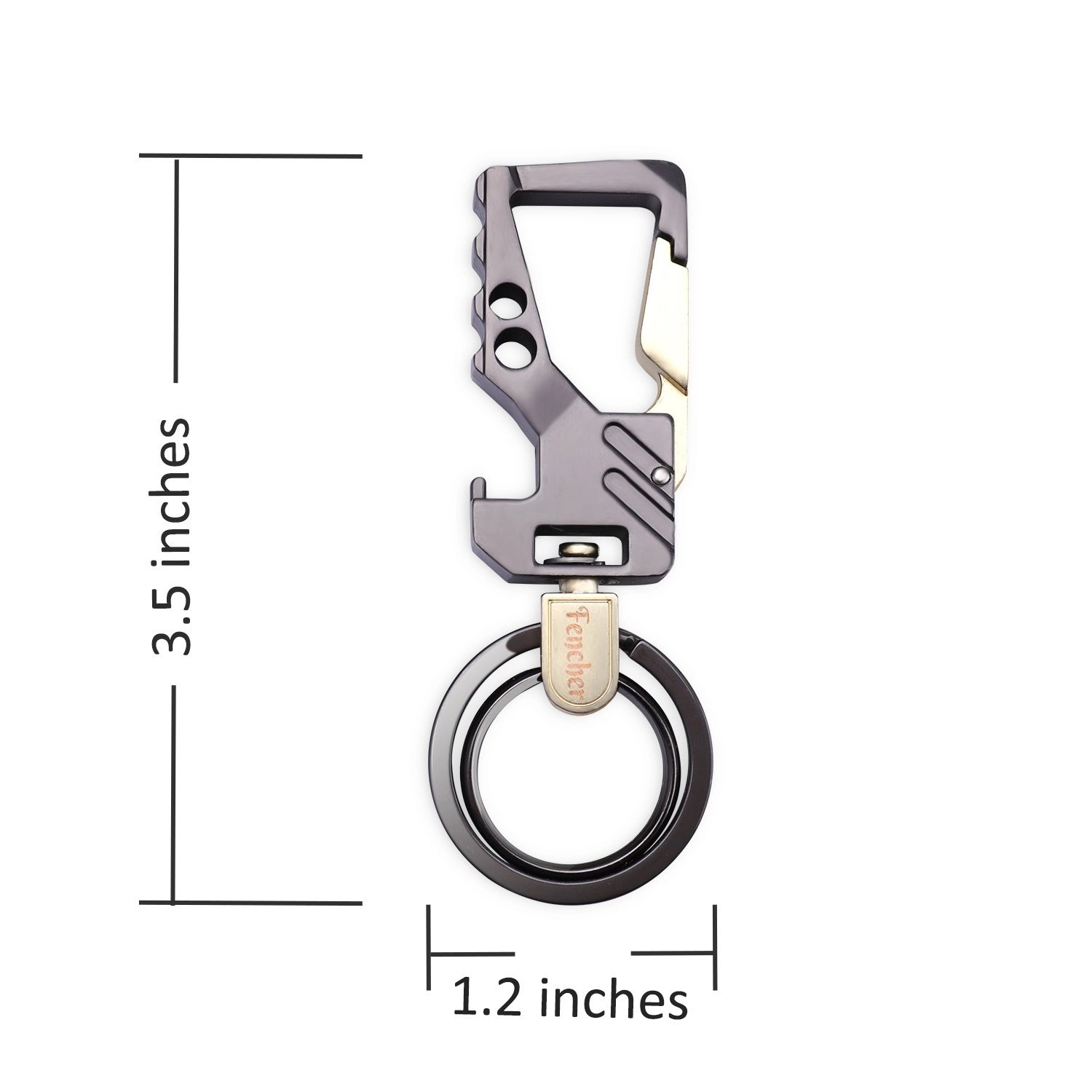 Multi-function 3-in-1 Key Tag With Bottle Opener and spinner 3