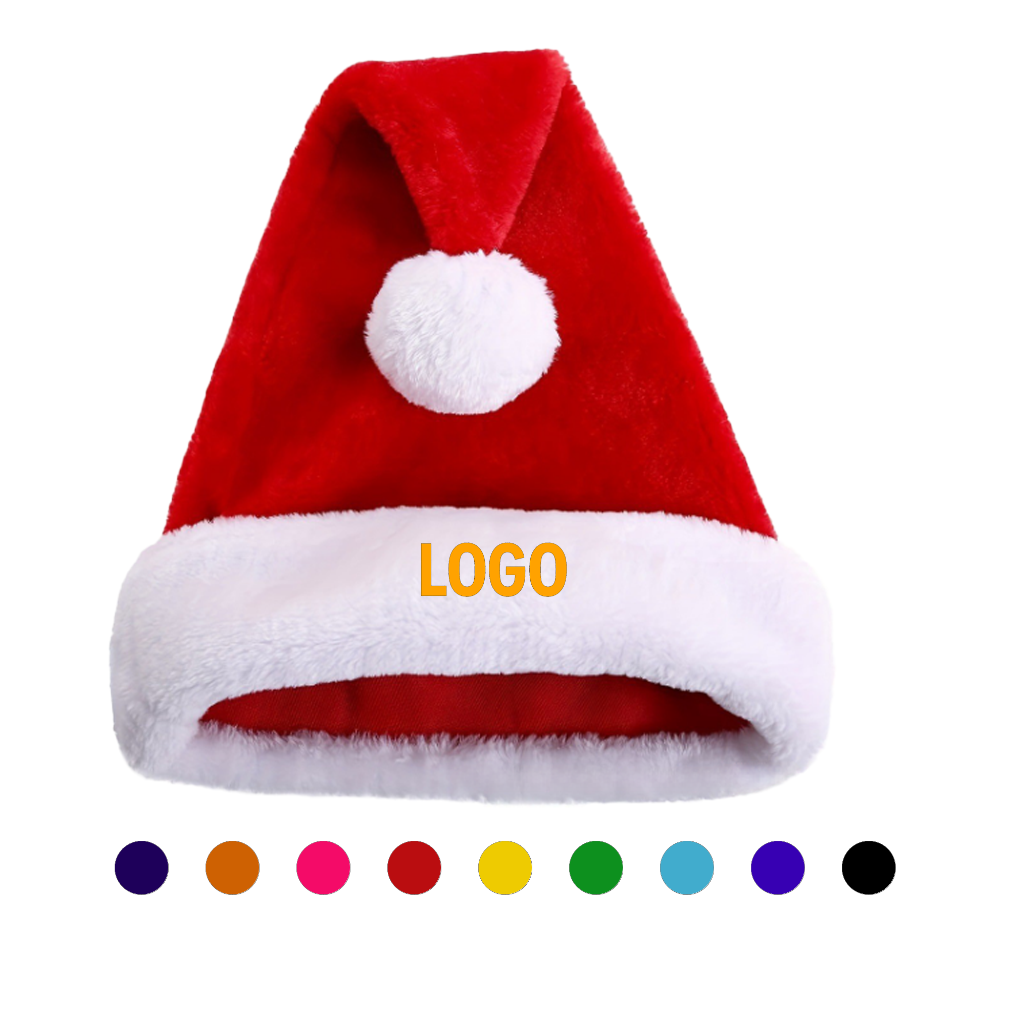 Colorful Holiday Santa Hat With Soft Trim 2