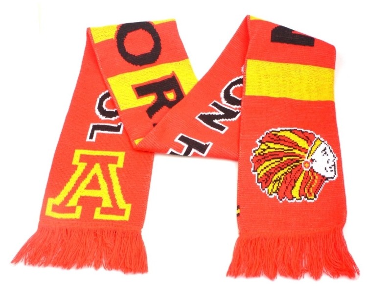 Customized Jacquard Knitted Scarf with Logos on Both Sides 2