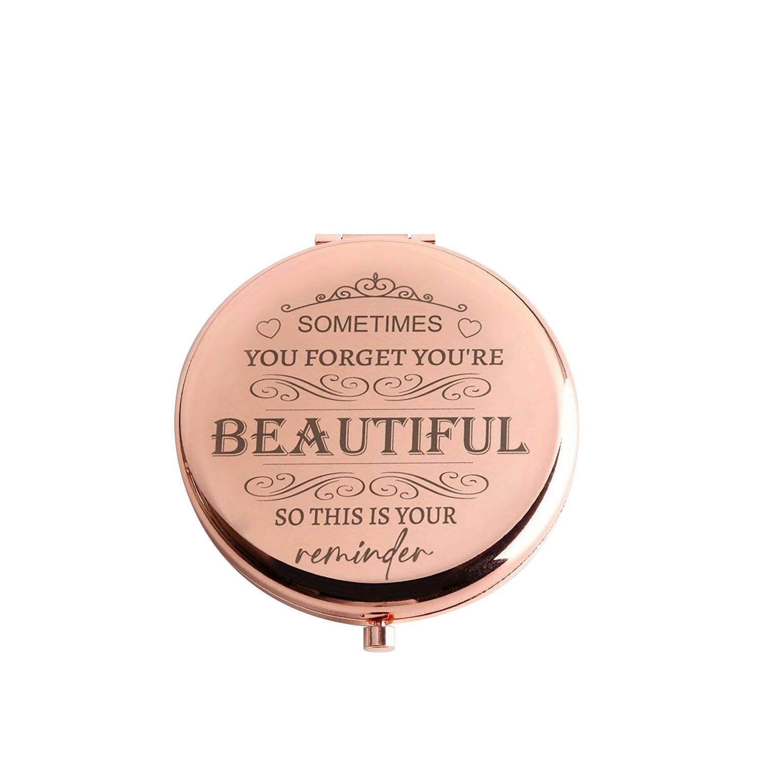 Portable Compact Rose Gold Foldable Makeup Mirror 7
