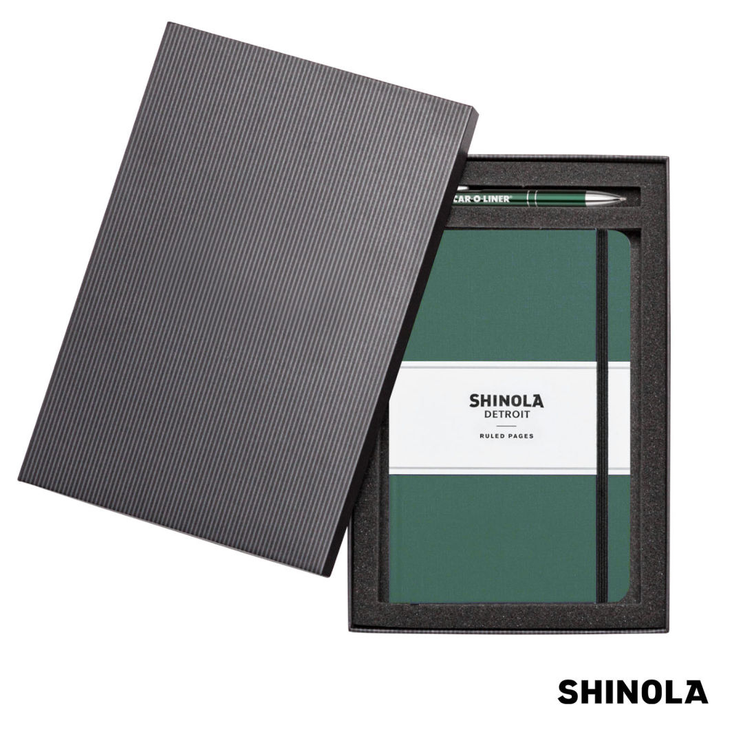 Shinola® HardCover Journal/Clicker Pen Gift Set - (M) 7