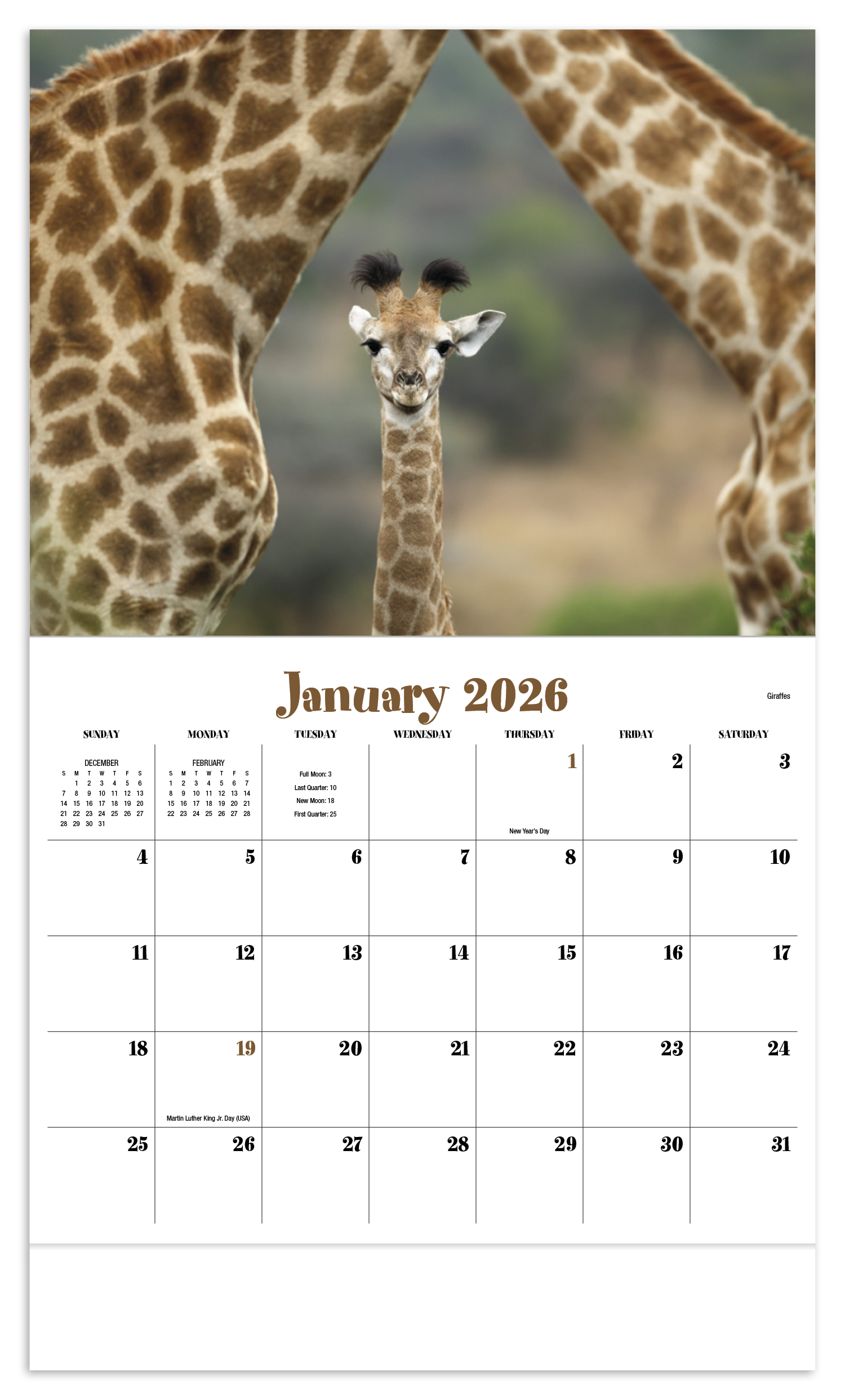 HotLine® Products Animal Babies Appointment Calendar - Stapled 32
