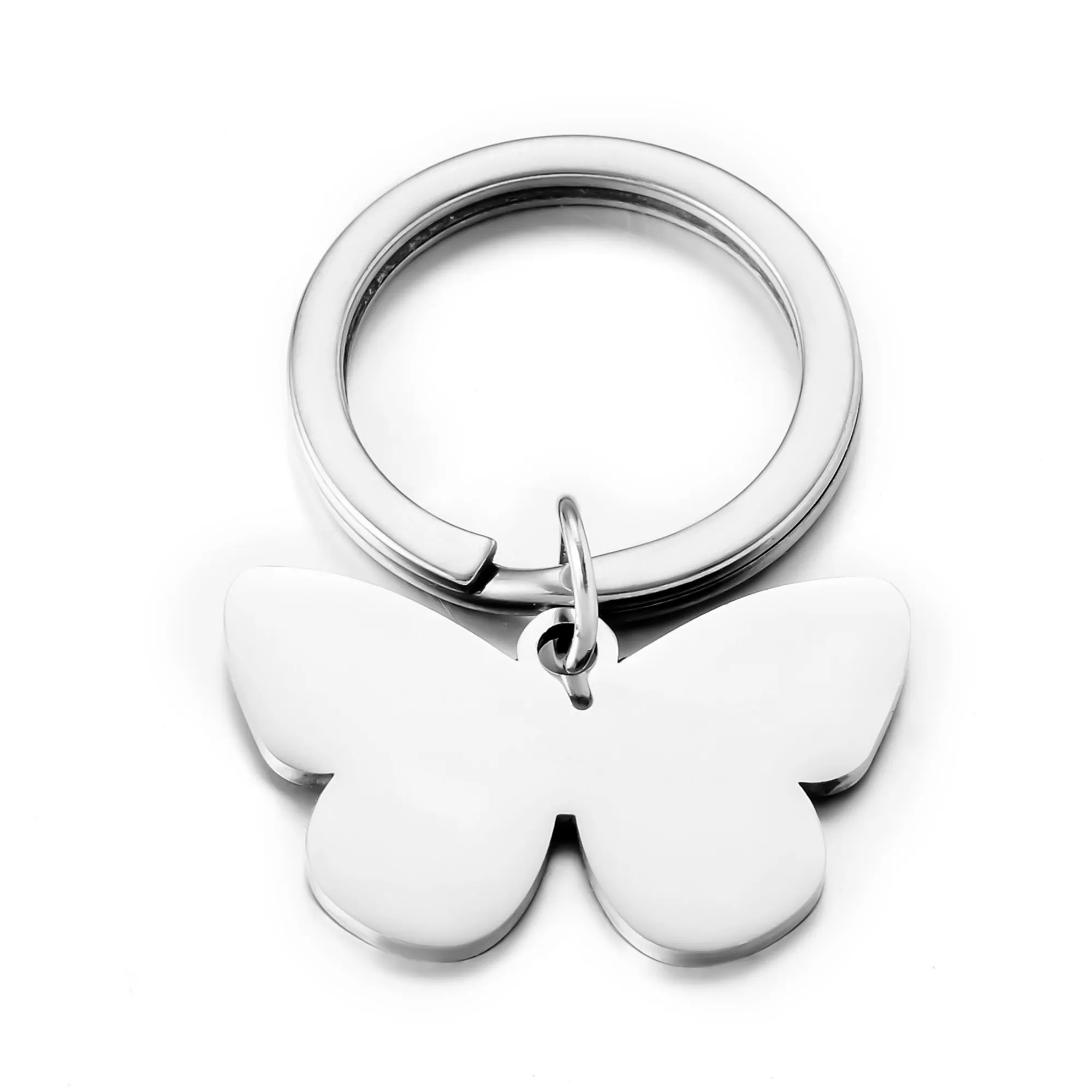 Stainless Steel Metal Keychain Laser Pendant 5