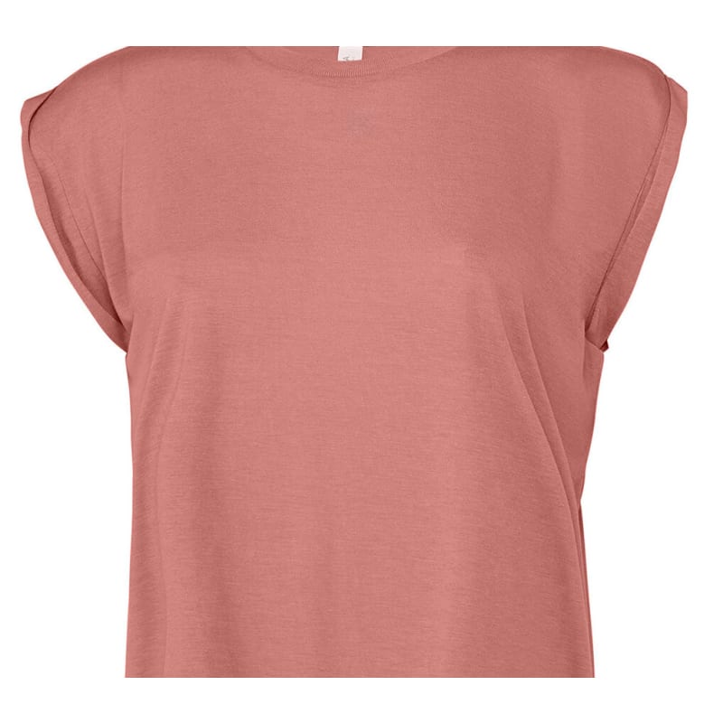Bella + Canvas Ladies' Flowy Muscle T-Shirt With Rolled Cuff 16