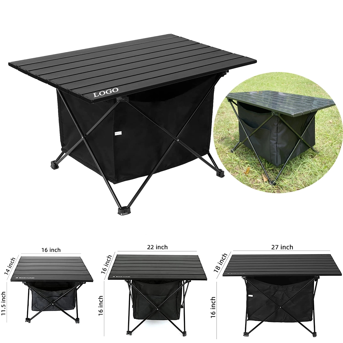 Ultralight Aluminum Camp Table with Storage Bag 3
