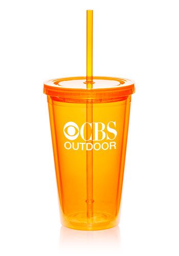 16 oz. Double Wall Acrylic Tumblers With Straws 35