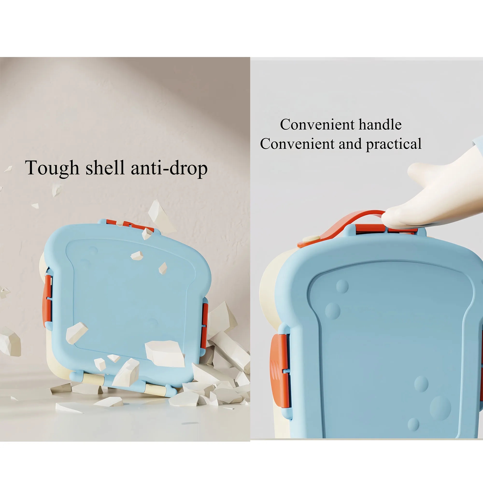 Non-Spill Kids' Lunch Container With Divided Sections 7