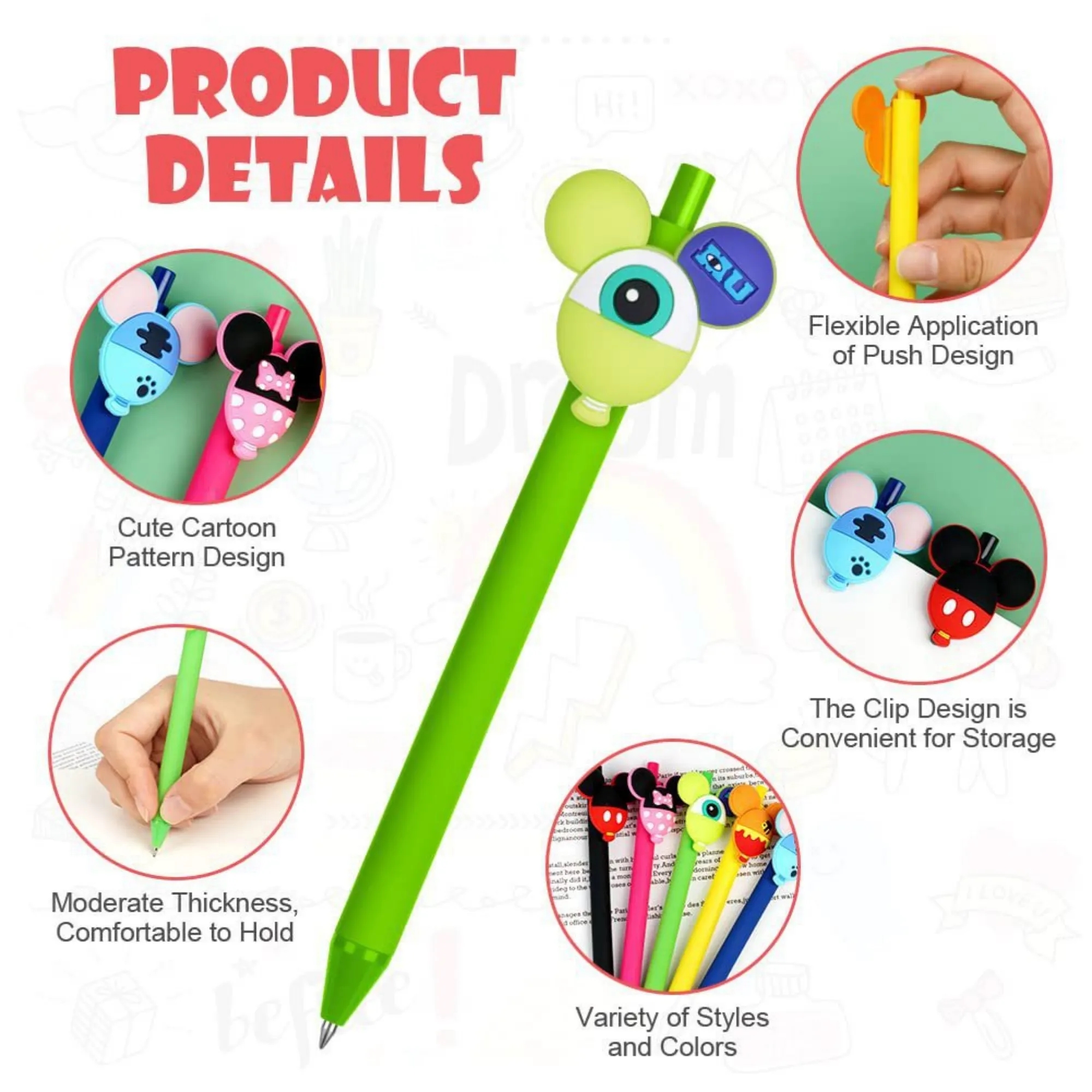 Whimsical Cartoon Mouse Click Pen 4
