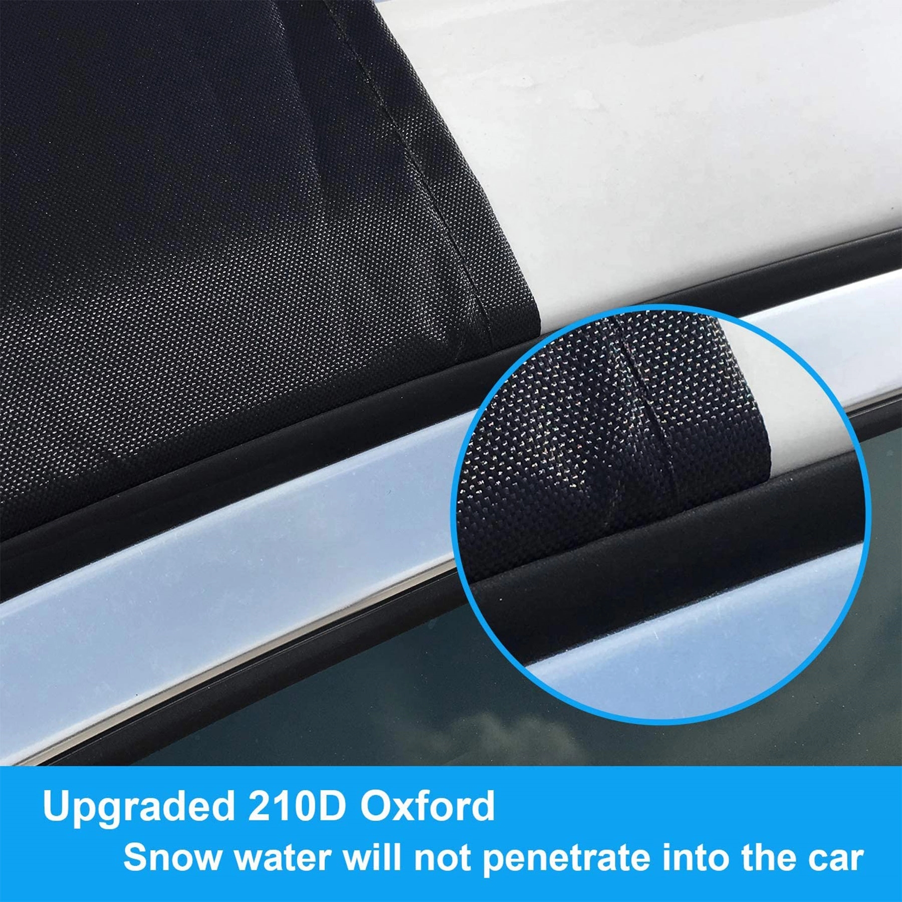 Windshield snow cover with six magnets 3