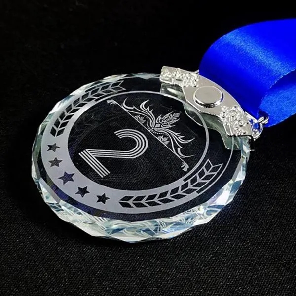 Personalized Glass Award Medal 12