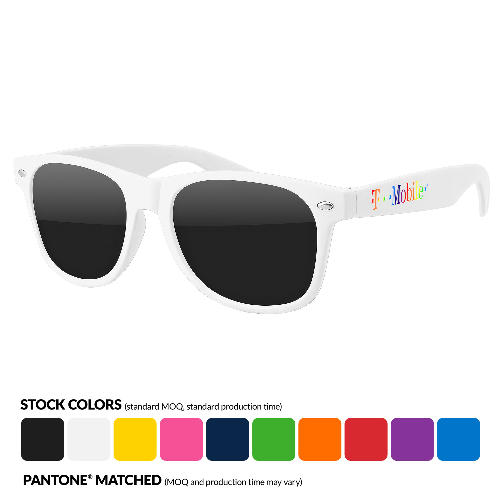 PRIDE Retro Sunglasses w/ Full-Color Temple Imprint 9