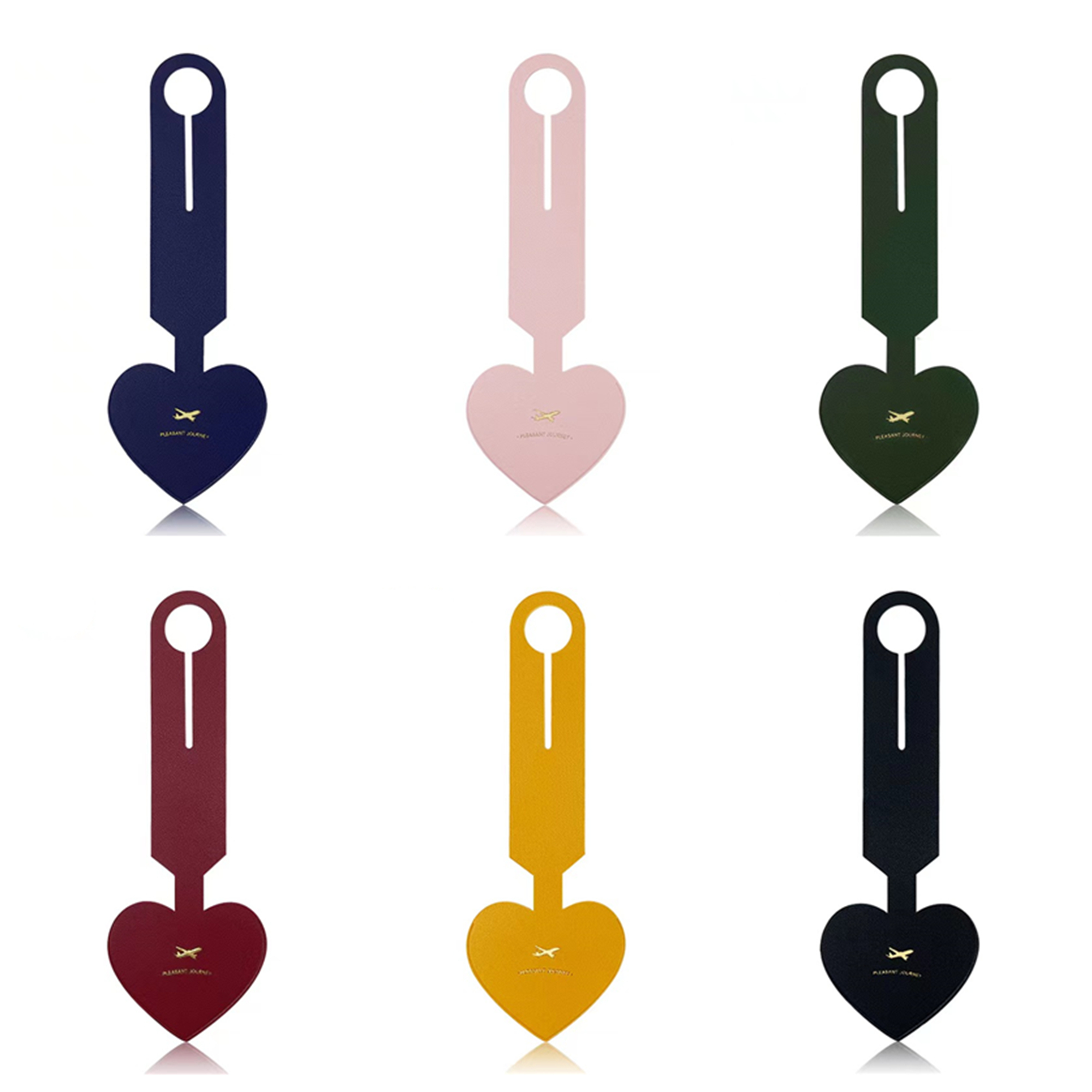Heart Sharp Leather Luggage Tags For Suitcase 4