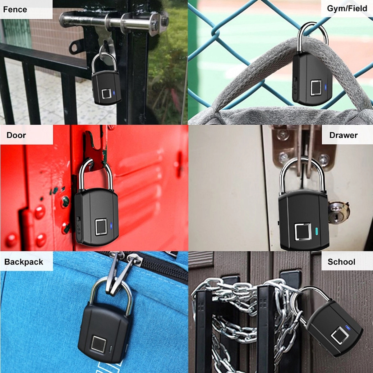 Smart Biometric Thumbprint Fingerprint Lock 4