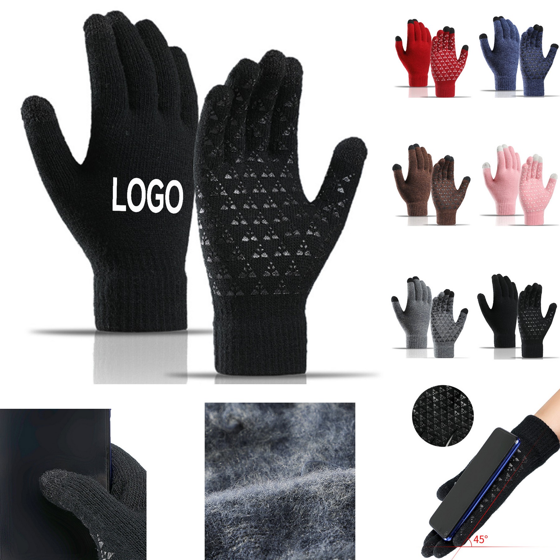 Winter Touchscreen Knitted Gloves