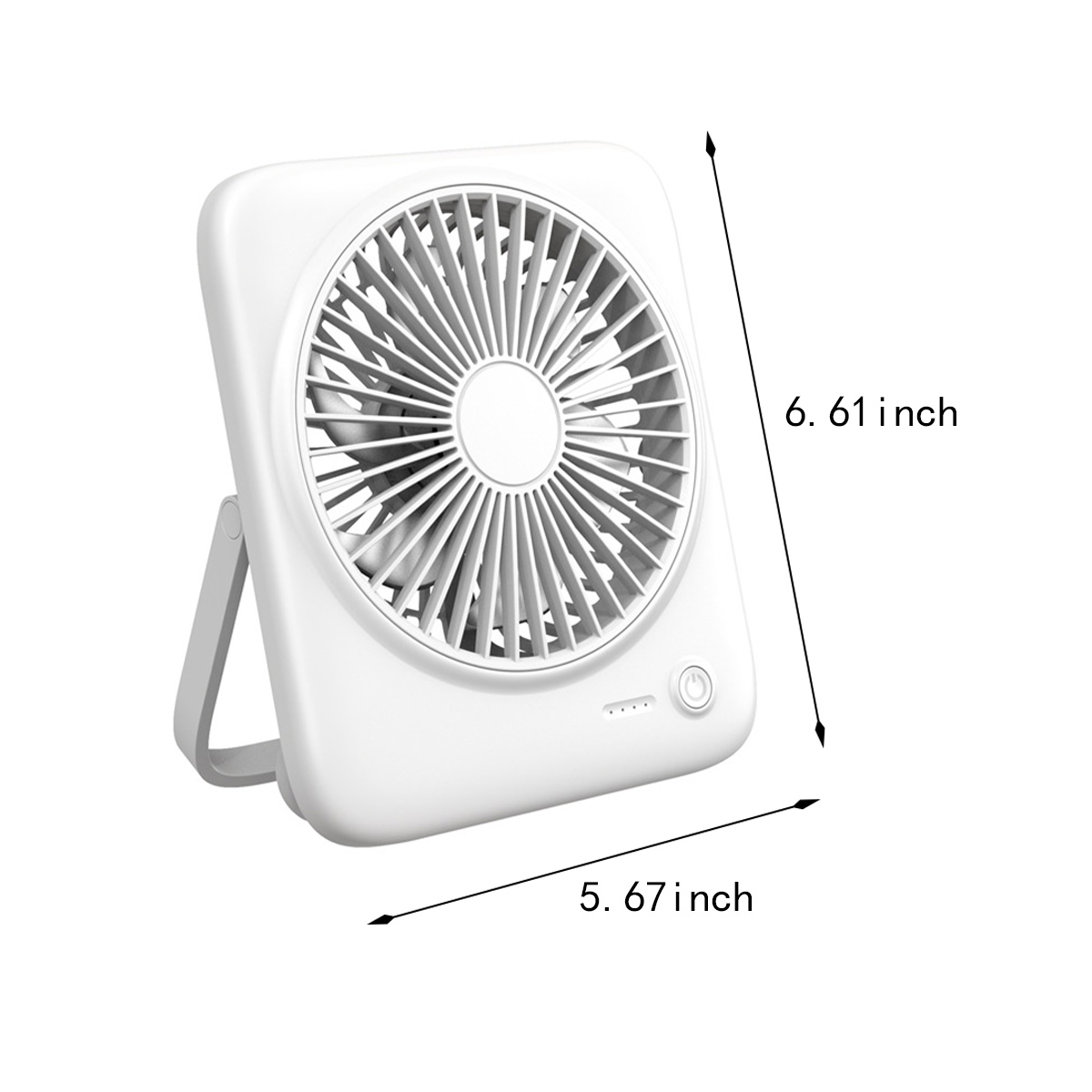 Foldable Portable Light Quiet USB Rechargeable Desk Fan 3