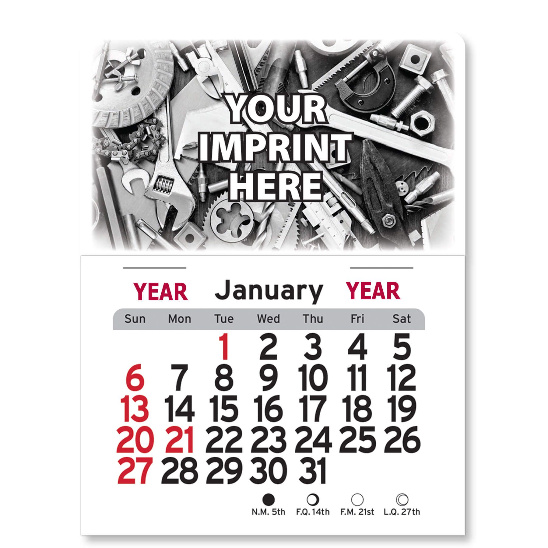 Adhesive Peel-N-Stick® Calendar - Rectangle 19