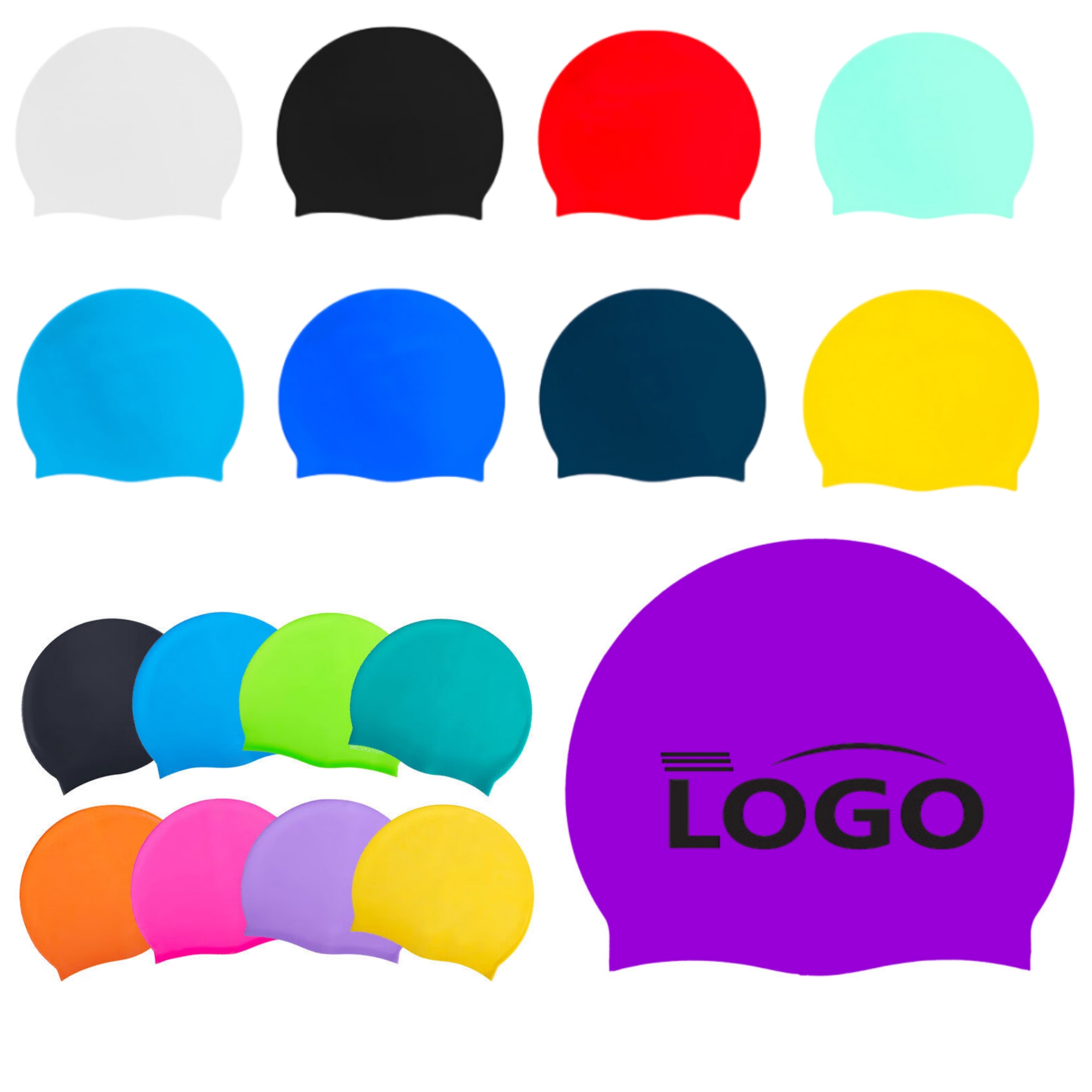 Snug Fit Rapid-Dry Silicone Swim Cap 2